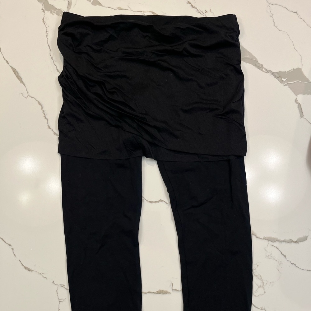 CAbi Black Skirt Leggings, Size M